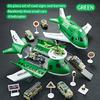 Airplane Children'S Car Model Toys Inertial Model Simulation Planes Multifunctional ToysRandom 3 Cars1 Helicopter6 Road Signs