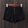 2019 Pantaloncini di Jeans Strappati a Vita Alta Taglie Forti da Donna - Bordo Grezzo Gamba Larga Hot Pants Trend