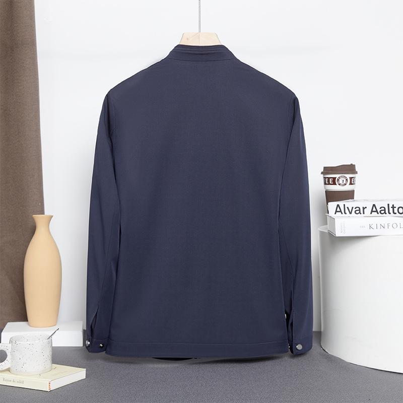 Spring and Autumn Loose Casual Jacket, Middle-aged and Elderly Men's Jacket