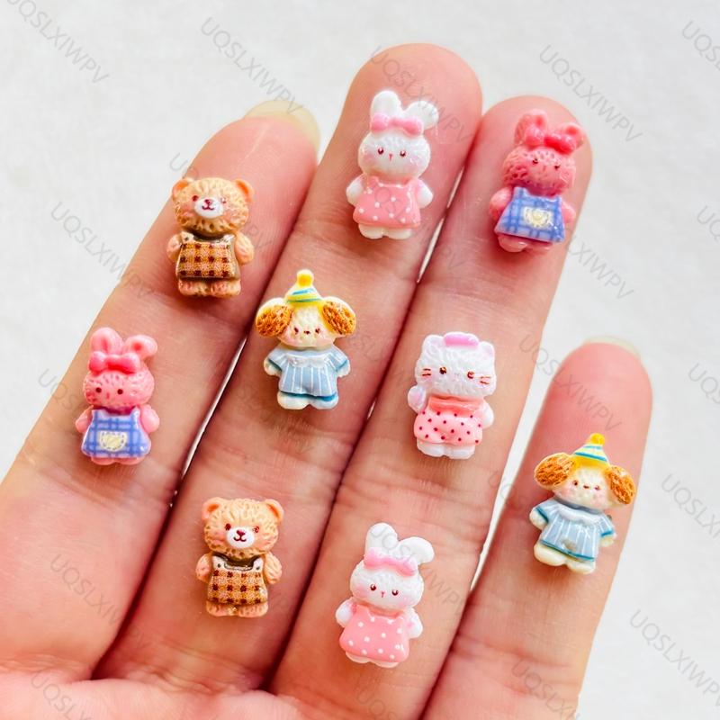 

22 Pieces Of Cartoon Resin Animal Cat Nail Art Rhinestone 3D Decoration Diy Production, Suitable For Nail Art And Jewelry A151