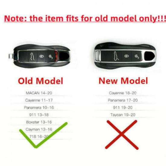 Bright Black Car Key Case Replacement Special For Porsche Macan Cayenne 14 15 16