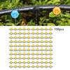100pcs Drip Emitter 4mm Pressure Compensation Uniform Flowing PP Irrigation Watering Dripper Emitter for Large Terrain