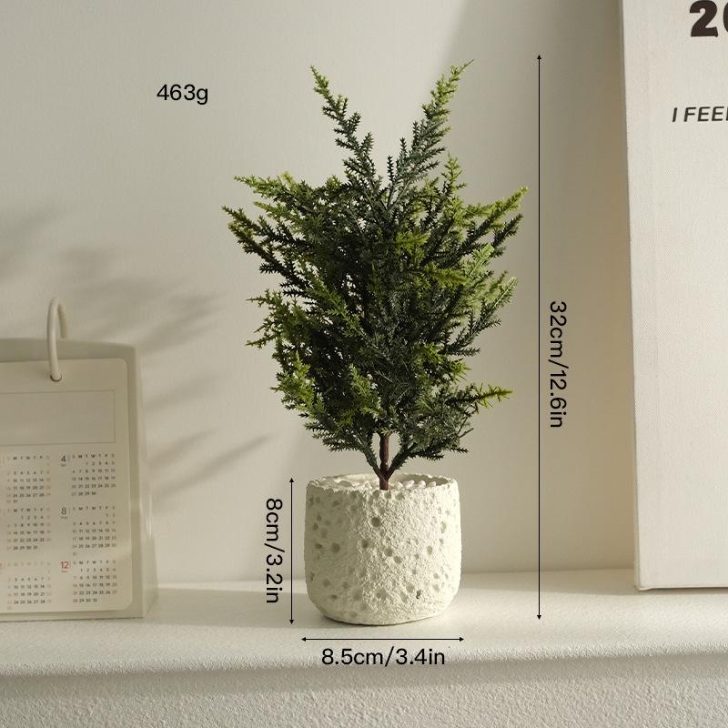 Nordic Bionic Bonsai: Indoor Green Plant Faux Ornament for Office or Living Room Decor