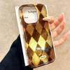 Retro Diamond Grid Pattern Phone Case for Iphone 17 Air 16 15 14 7 8 Plus 13 11 12 Pro Max X XS XR SE 2022 2020 16e Shell Cover