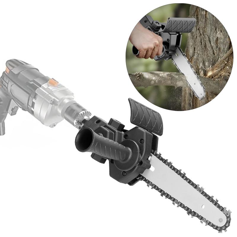 Chainsaw Adapter Electric Drill Converter Head Chain Saw Friewood Attachment Cutting Tree Woodworking Garden Pruning Tool