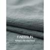 FAESSLIN Silk Blend Drape Wide-Leg Suit Pants