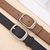 Chic Unisex PU Leather Belt with Decorative Buckle – Versatile and Stylish for a High-End Look.