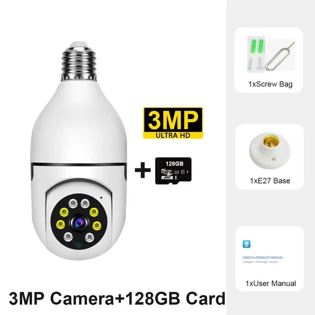 5MP E27 Bulb WiFi Indoor Video Surveillance Home Security Lamp IP Camera Infrared Night Vision Wireless Network Webcam