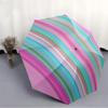 1pc Pastel Stripes Automatic Folding Umbrella Durable Iron Frame,All Seasons Home Travel Outdoor Multifunctional Umbrella yy251115086