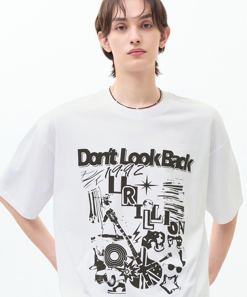 TRILLION Rock Punk Band Pigment Graphic Short Sleeve T-Shirt_4 Colors