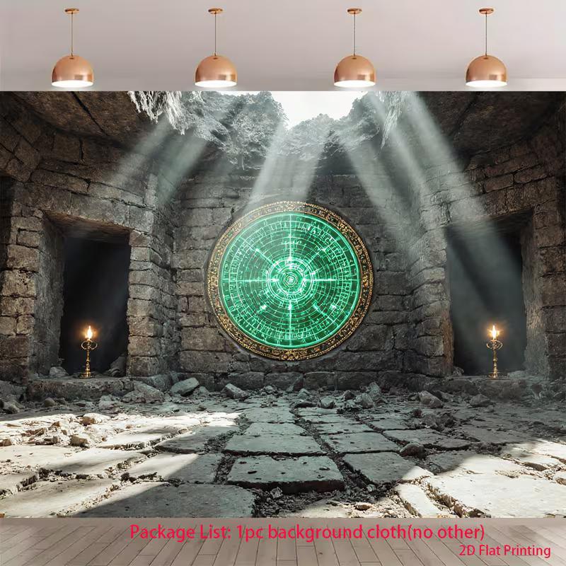 

2D Ancient Magic Circle Temple Live Streaming Background Cloth 47.2x31.5inch/120*80cm