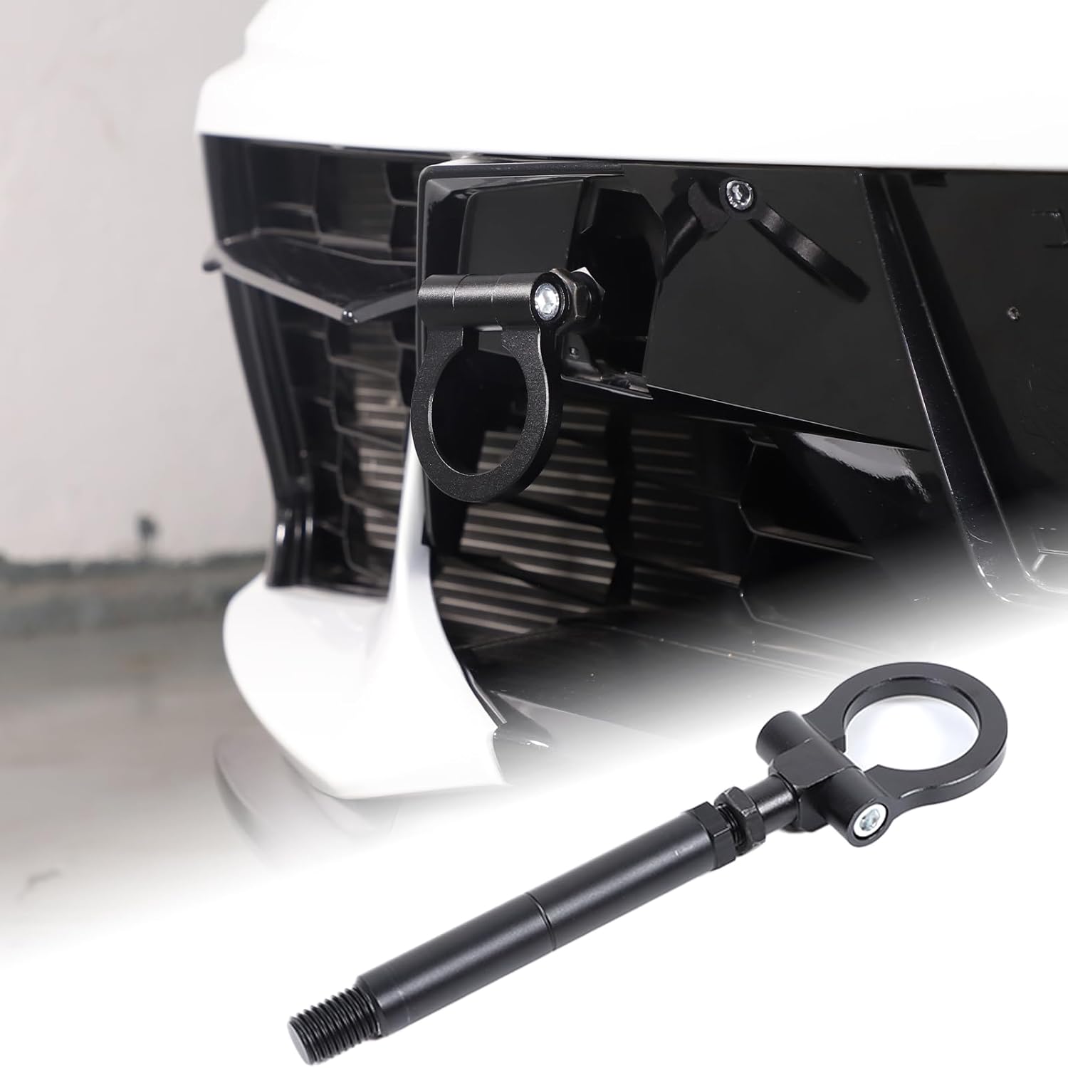 Front Bumper Tow Hook for Corvette C8 2020-2024 2025 Heavy Duty Track Racing Style Alloy Steel Front Bumper Mid Engine Trailer Hitch Towing Hooks чёрный