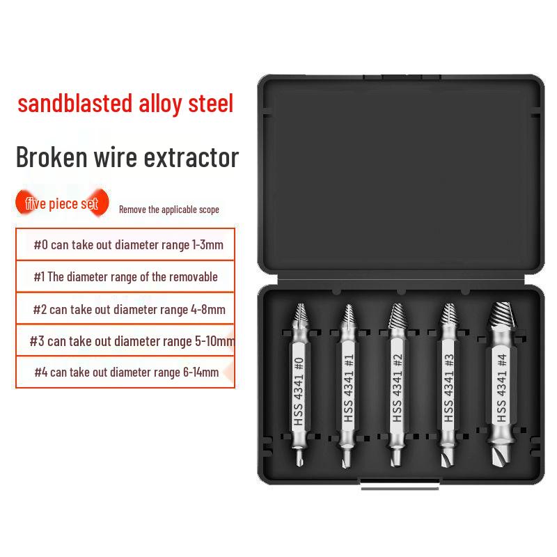 High-Speed Steel Double-Ended Screw Extractor Set 4341