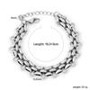 Minimalist Rough Bracelet Personality Trend Hip Hop Chain Metal Jewelry Stainless Steel Electroplated 18K Gold Bracelet Women