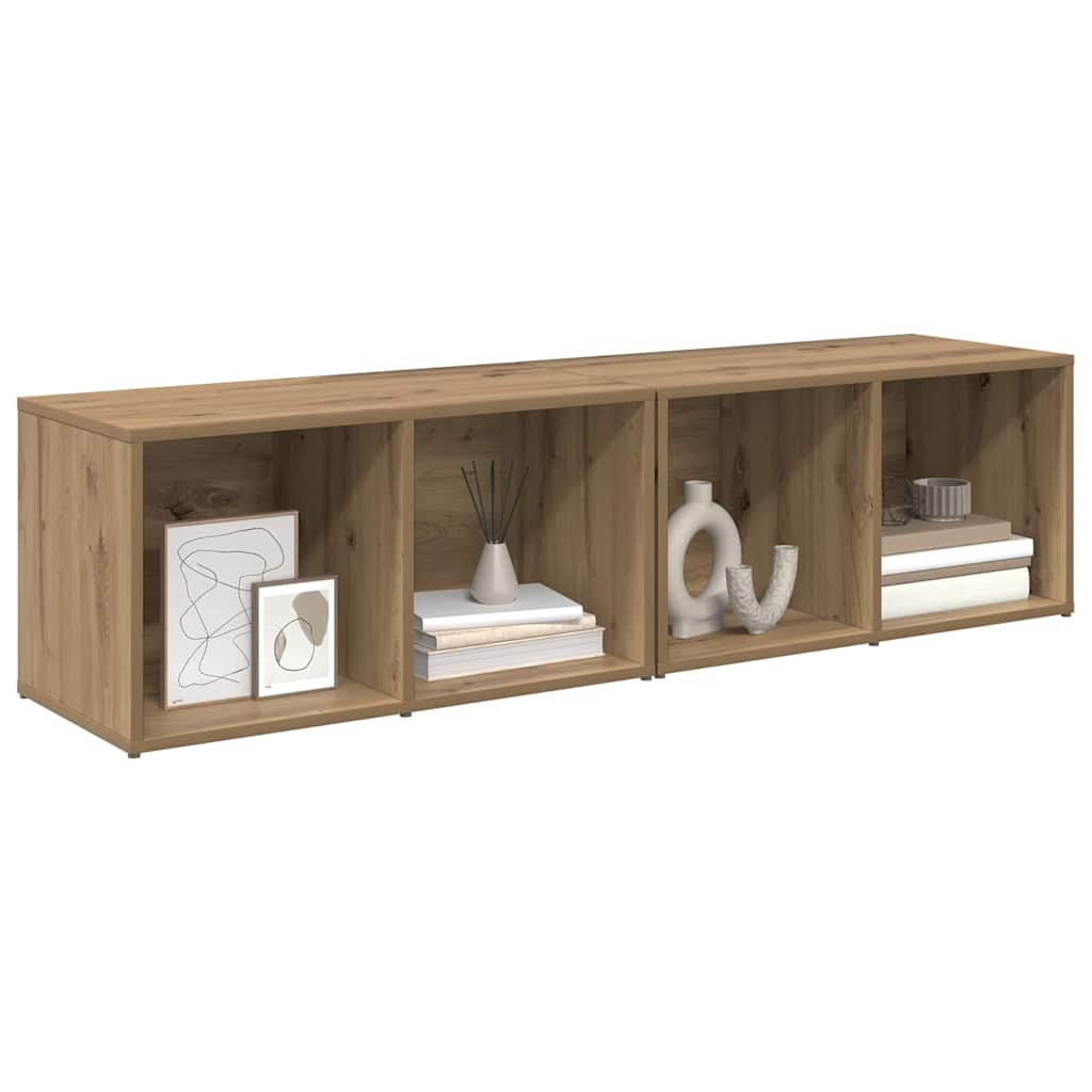 vidaXL TV Cabinet Set 2 pcs Artisan Oak 37 x 35 x 72 cm Engineered Wood