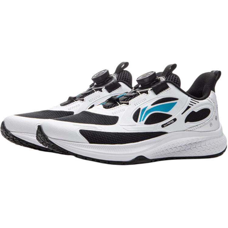 Li Ning Kids Starry Sky Synthetic Leather Fabric Comfortable Fashion Non-Slip Wear-Resistant Low-Top Running Shoes Kids Sneaker White Black YKFU046-7