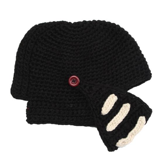 Men Knight Knit Beard Hats Handmade Woolen Yarn Knitwear Windproof Headgear