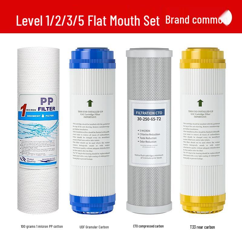10-Inch Universal Water Purifier Cartridge Set: PP Cotton & Activated Carbon Filters for First Three Stages