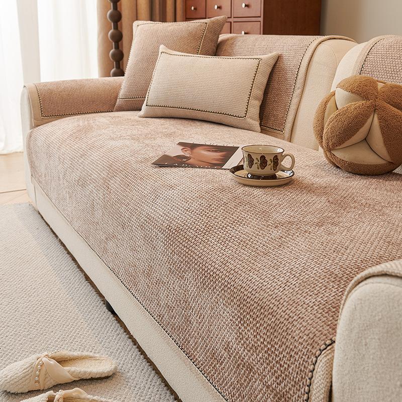 Breathable Sofa Cover Skin Friendly Comfortable Thickened Edge Wrapped Sofa Cushion Cover Anti Slip Suitable for All Seasons