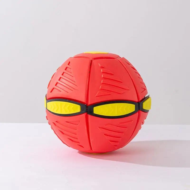 

Dog Toys Flying UFO Flat Throw Disc Ball with LED Glow Light Toy Kid Outdoor Garden Basketball Game Interesting Throw UFO Balls