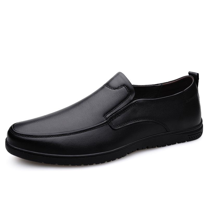Men's Cowhide Loafers - Slip-on Driving Casual Business Formal Leather Shoes for Spring & Autumn