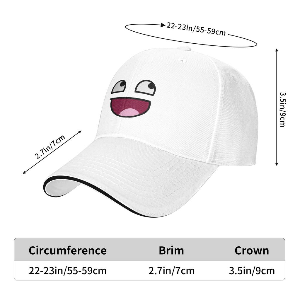 Epic Face Meme Y2K Emo Sandwich Cap Men Women Fitted Baseball Caps Funny Adjustable Sports All seasons Hat Adult