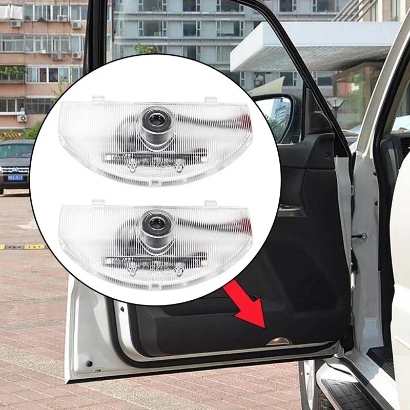 2PCS Car Door Welcome Light Led Projector Lamp for Mitsubishi Pajero 2008-2020 Grandis 2009 Auto Accessories