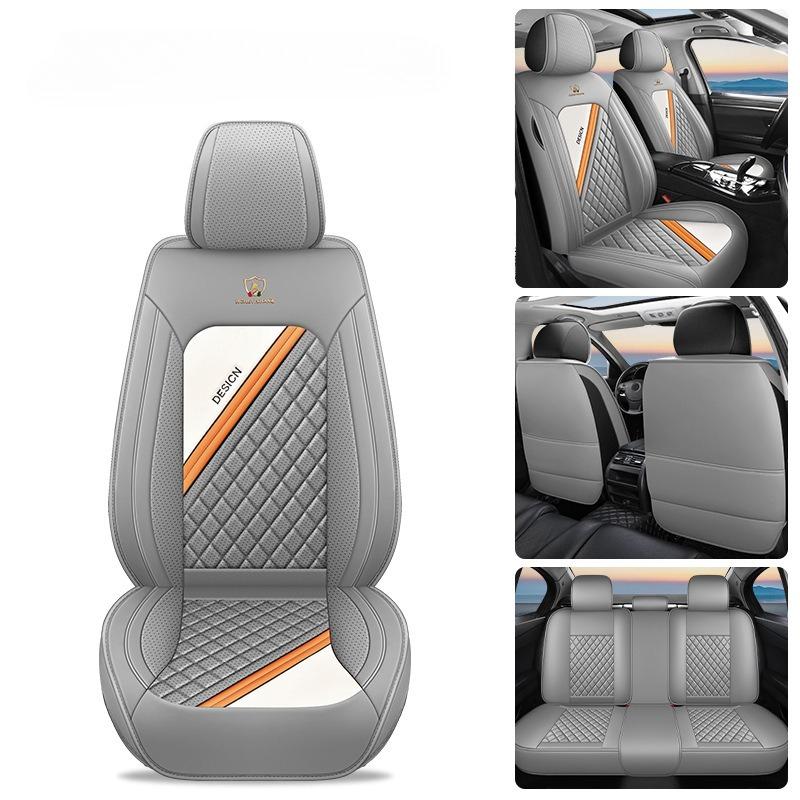 5-Seat Car Seat Covers | Summer Faux Leather Comfortable Breathable Universal Fit Seat Cushions for All Seasons