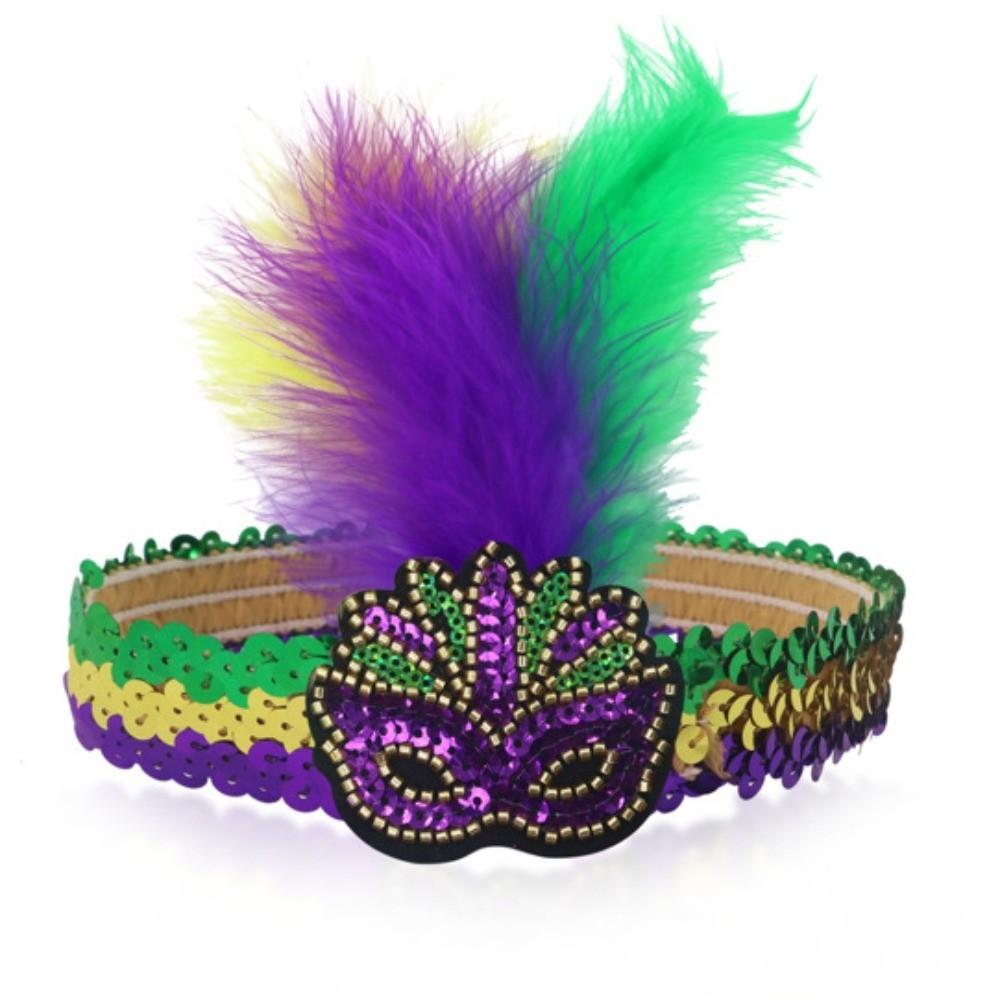 Stage Performance Feather Headband Colorful Feather Headdress Feather Headpiece Carnival Events