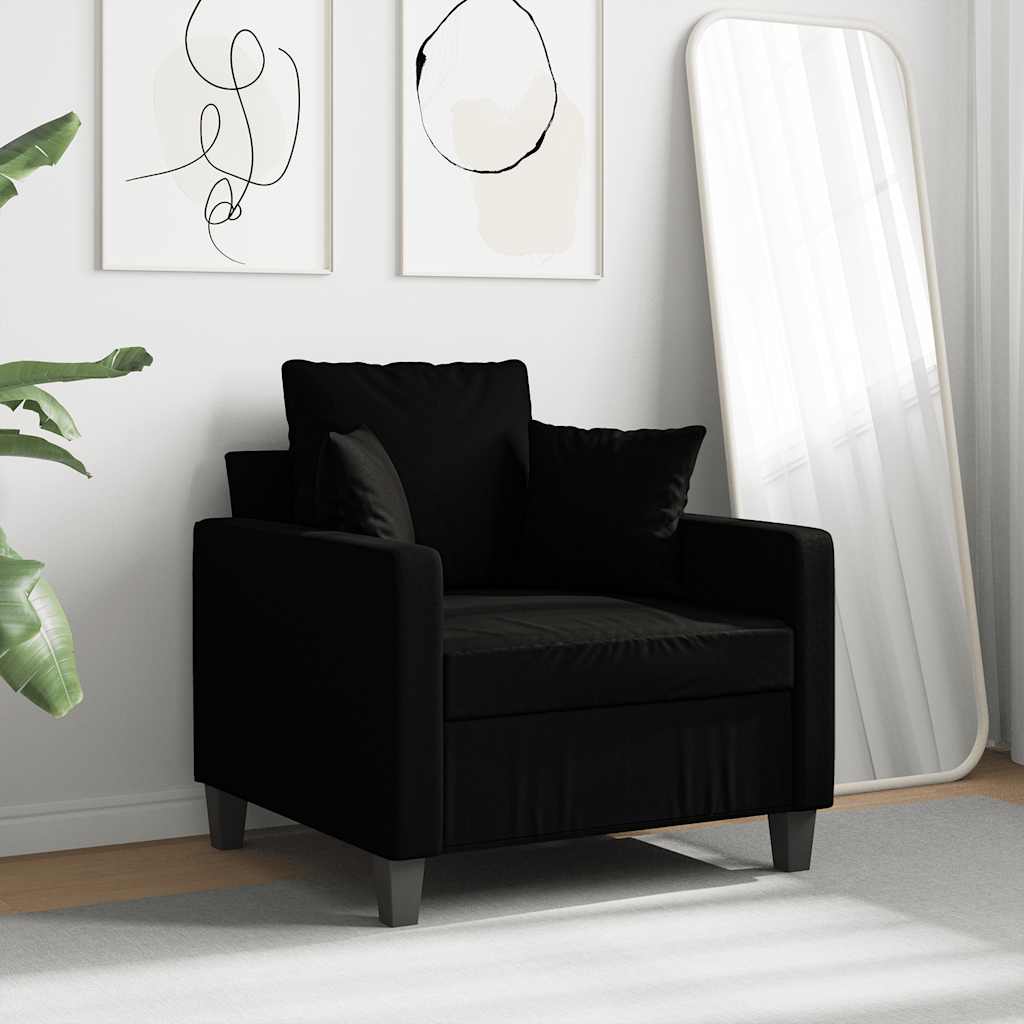 Armchair Black 60 Cm Fabric