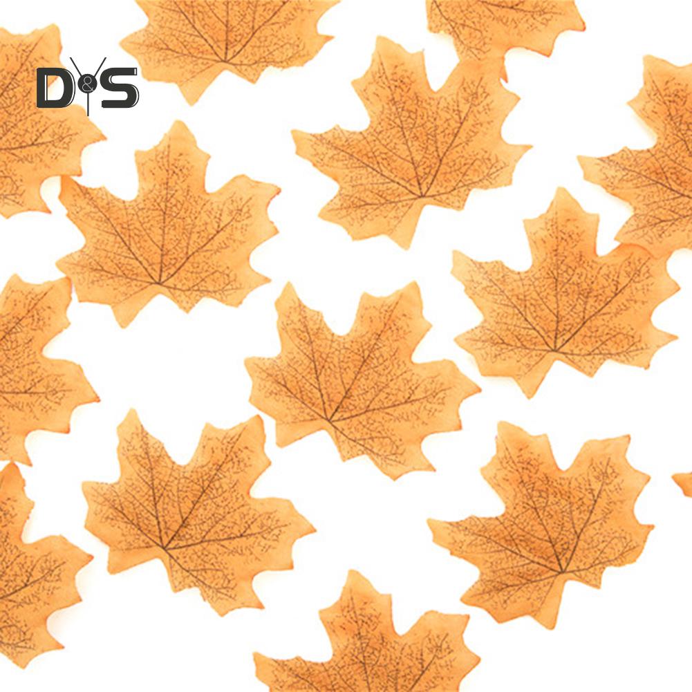 KPOP 50 Stück künstliche Herbst-Ahornblätter, Hochzeit, Party, Scrapbooking, Dekor, Foto-Requisite