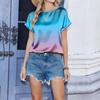 Women's Fashion Casual Gradient Print Top