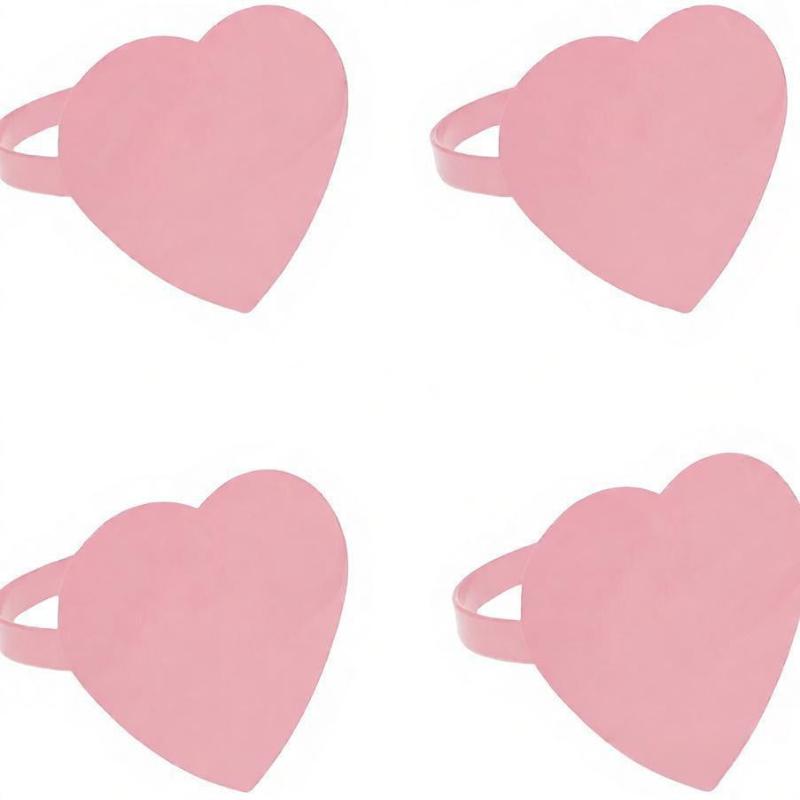 

4 шт. День Святого Валентина Любовь Кольцо для салфеток Обеденный стол Сердцевидная пряжка для салфеток Кольцо для винного букета Украшение для вечеринки розовый