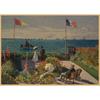 Monet Oil Painting Retro Kraft Paper Poster for Restaurant, Bar, Cafe Wall Decor