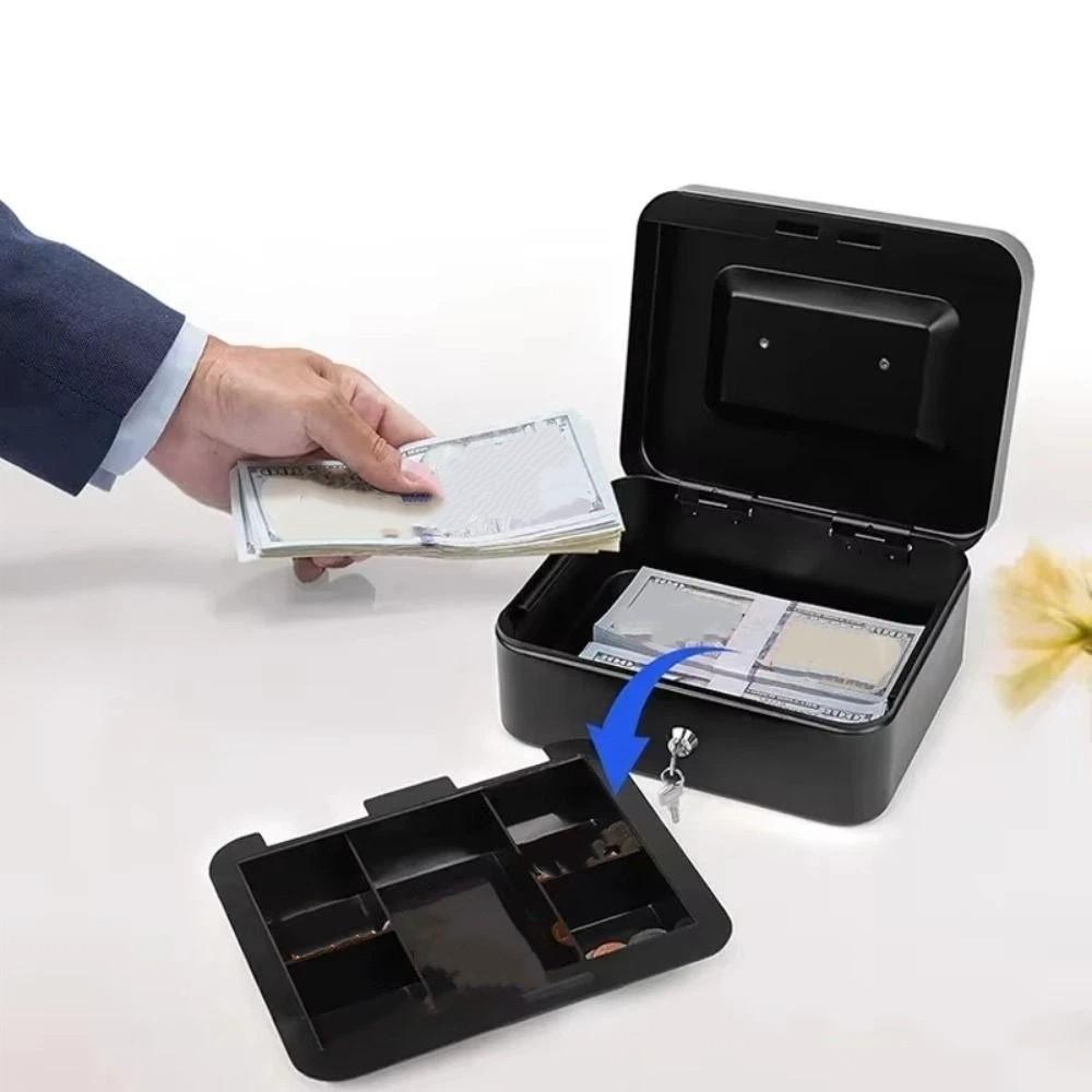 Mini Size Portable Key Safe Sturdy Construction Handheld Safe Box Valuables Storage