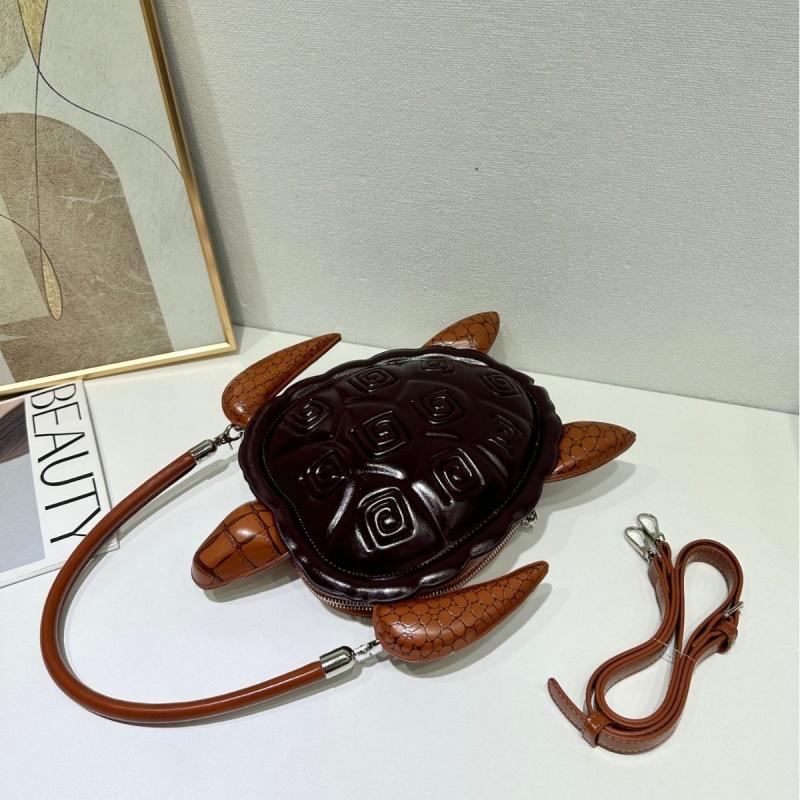 Unique 3D Turtle Shaped Handbag Fashionable Creative Animal Shoulder Bag Funny Crossbody Bag for Women