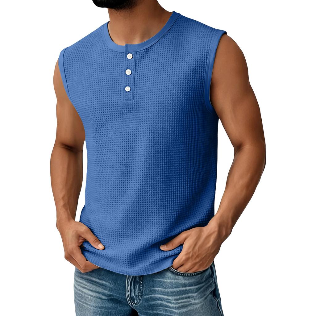 Men's Sleeveless Pocket Vest Men's Casual Fashion Sports Sleeveless Vest