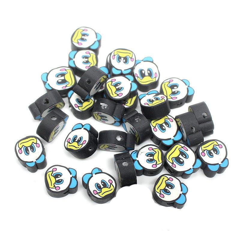 Soft Pottery Pieces Beaded Diy Mobile Phone Chain Accessories Loose Beads Smiley Face Letters Animal Fruit Mixed Soft Pottery