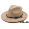 Vintage Western Cowboy Hat, Hot Selling Suede Top Hat with Windbreak Rope Tibetan Sun Hat