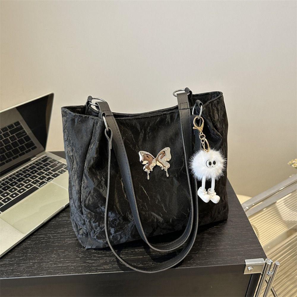 Doll Pendant Sweet Shoulder Bag Pu Leather Luxury Handbag Fashion Underarm Tote Bag Female