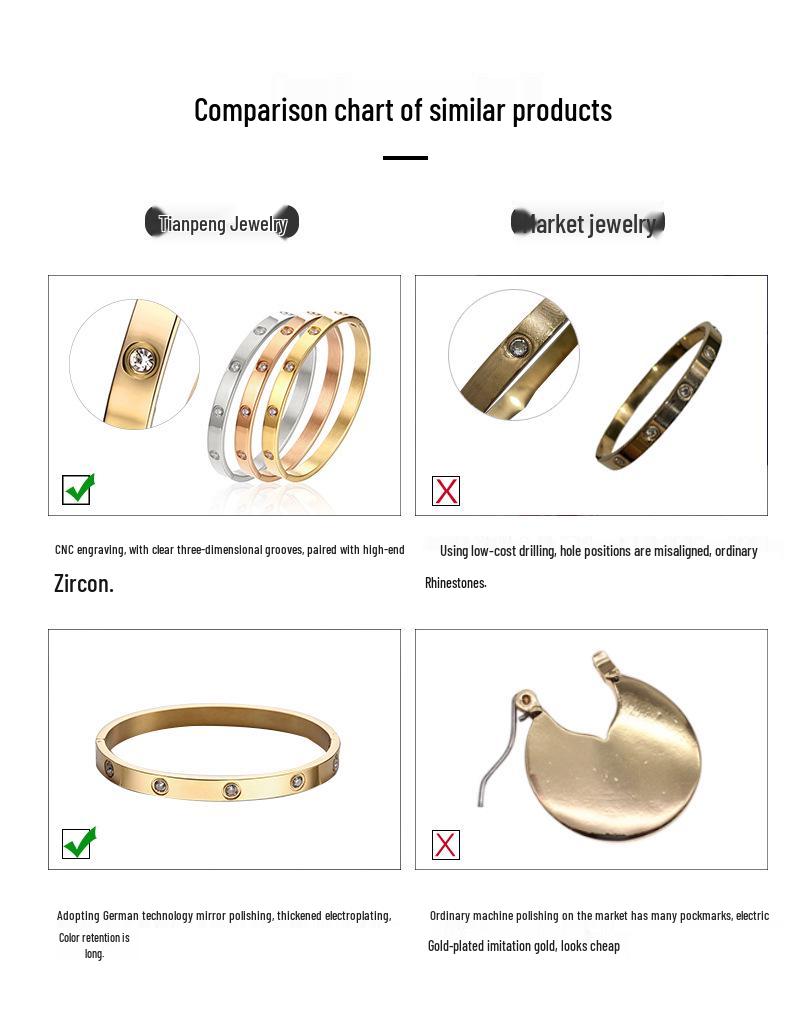 Starry Sky Moon Zircon Titanium Steel Bracelet - Luxury Niche Design