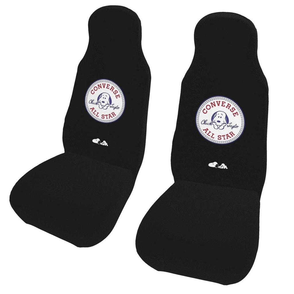 Snoopy Car Seat Set of Front Seat Covers for Light and Standard Full Coverage for Driver and Passenger Black Covers, 2, Cars, Seats,