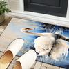 Swan And Lotus Fantasy Office Rug Chair Mat, Entryway Carpet, Suitable for Front Door, Bedroom, Living Room, Desk, Holiday Gift