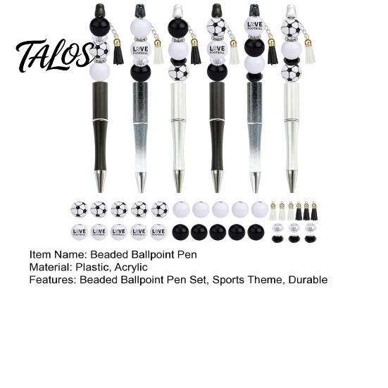 Creative Pen Making Crafts Beaded Ballpoint Kit, with Sports Beads DIY Craft Kits for Kids 8 And Up Writing Stationery, Football Fans Students Gift