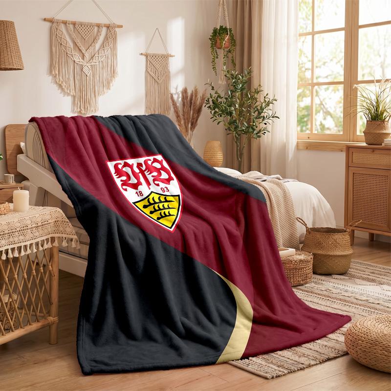 VfB Stuttgart Fußball Druck Flanelldecke Weich Warm Sofa Bett Überwurfdecke Für Zuhause Büro Schlafzimmer