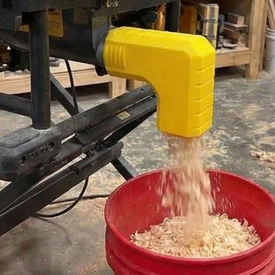 Dust Collection Adapter for DWE7485 Slim Table Saw Snap-On Hook Up Design Tool-Free Installation Efficient Wood Chip Capture Adapter
