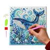 1D Sparkling Rhinestone Art Kit, DIY D Iamond Painting For Adults Beginners, Coastal Beach Craft With Frame, Home Wall Decor