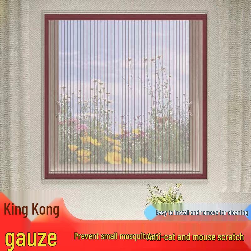 2025 Diamond Mesh Anti-Mosquito Magnetic Window Screen: Self-Adhesive, Easy-Clean, Ventilated, Light-Transmitting, Sun-Protected Custom