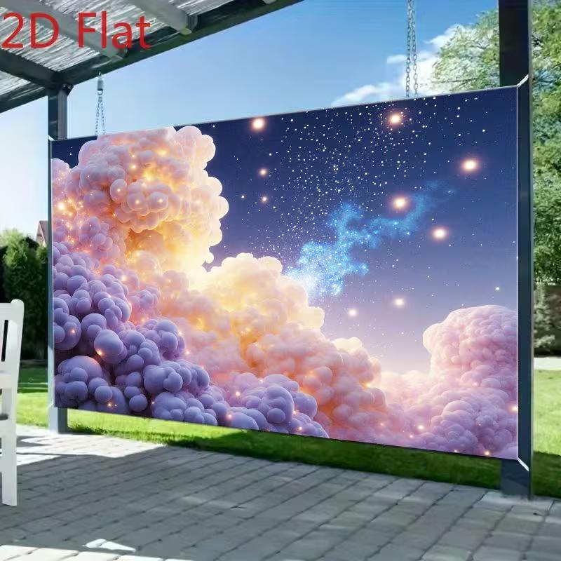 

2D Dreamy Galaxy Cloud Party Decoration Banner 47.2x31.5inch/120*80cm