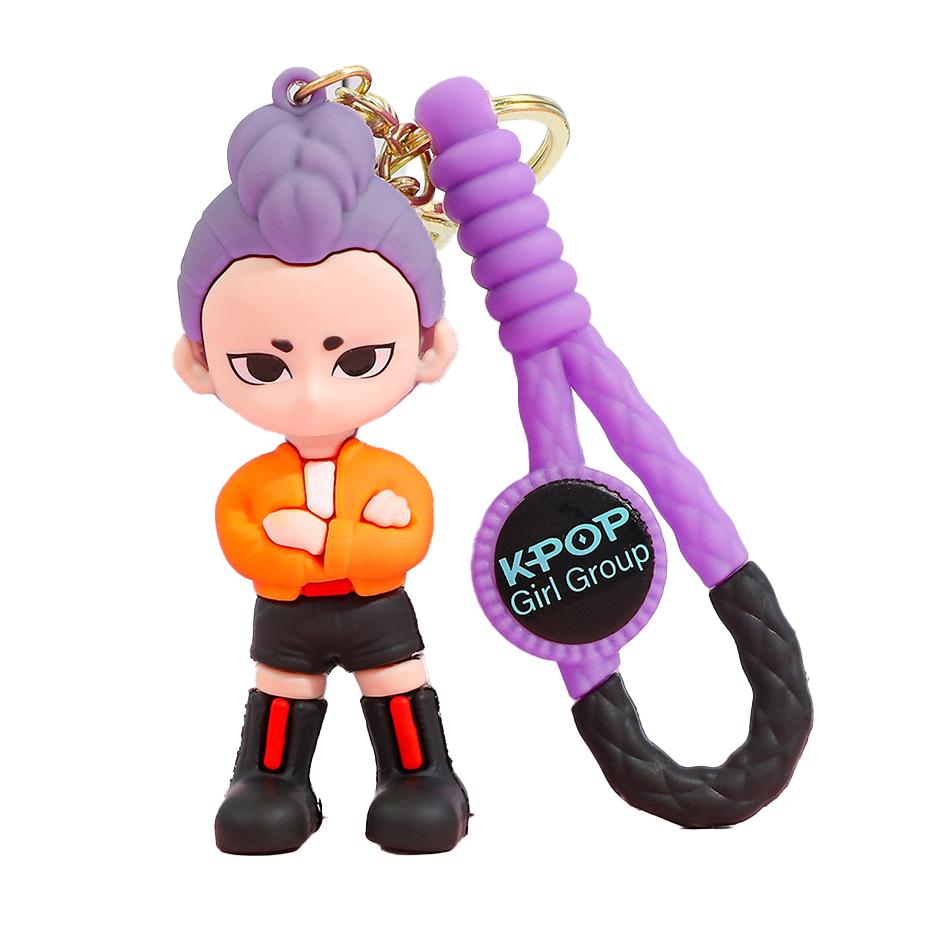 KPOP Demon Hunters Keychain, Tiger Character PVC Figure Keychain, Cute Harajuku Style Key Ring for Kids & Fans Halloween Gift